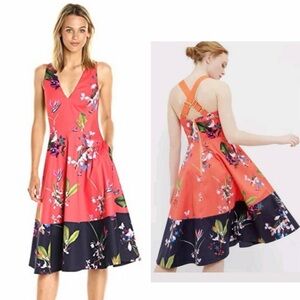 TED BAKER Esselle Tropical Oasis Floral Dress